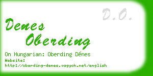 denes oberding business card
